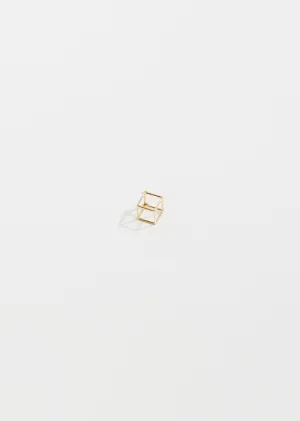 7MM 3D SQUARE EARRING