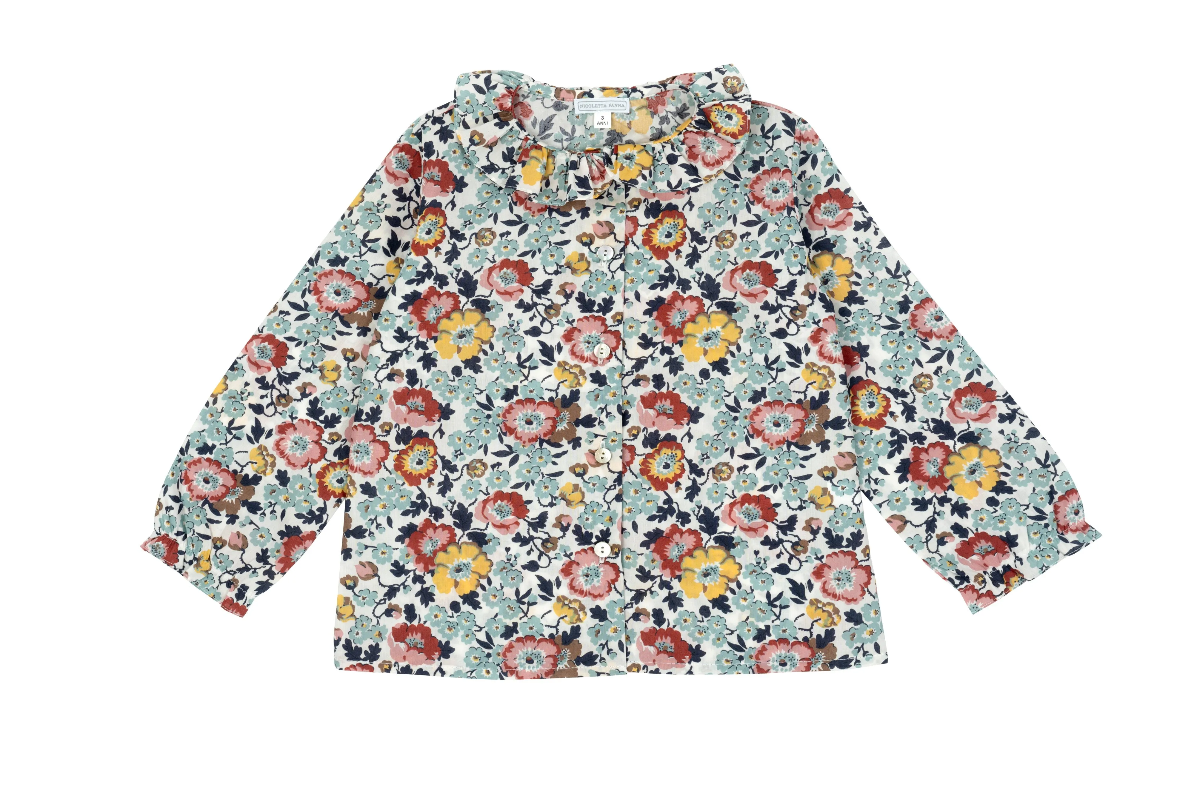 Amina Shirt - Liberty Red and Blue