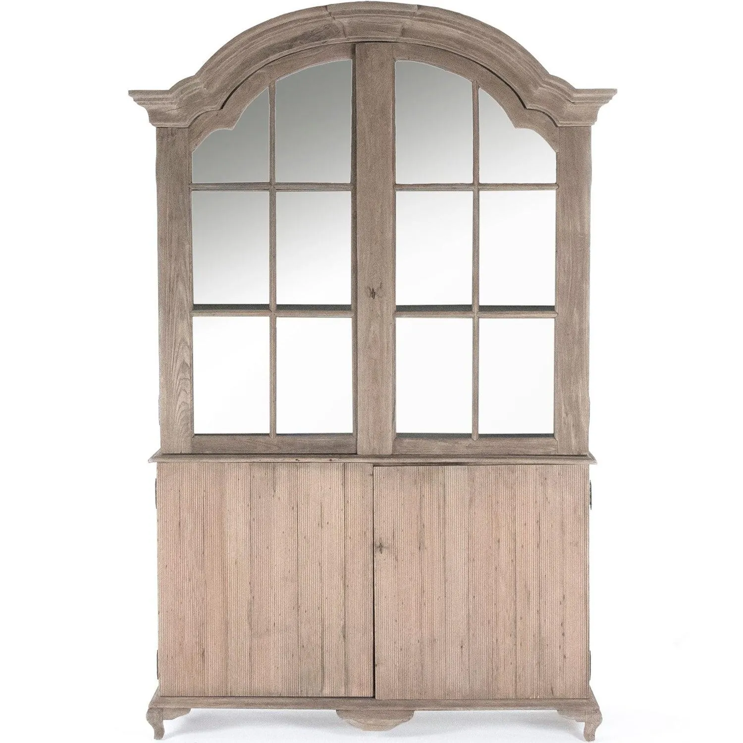 Arched French Country Display Hutch