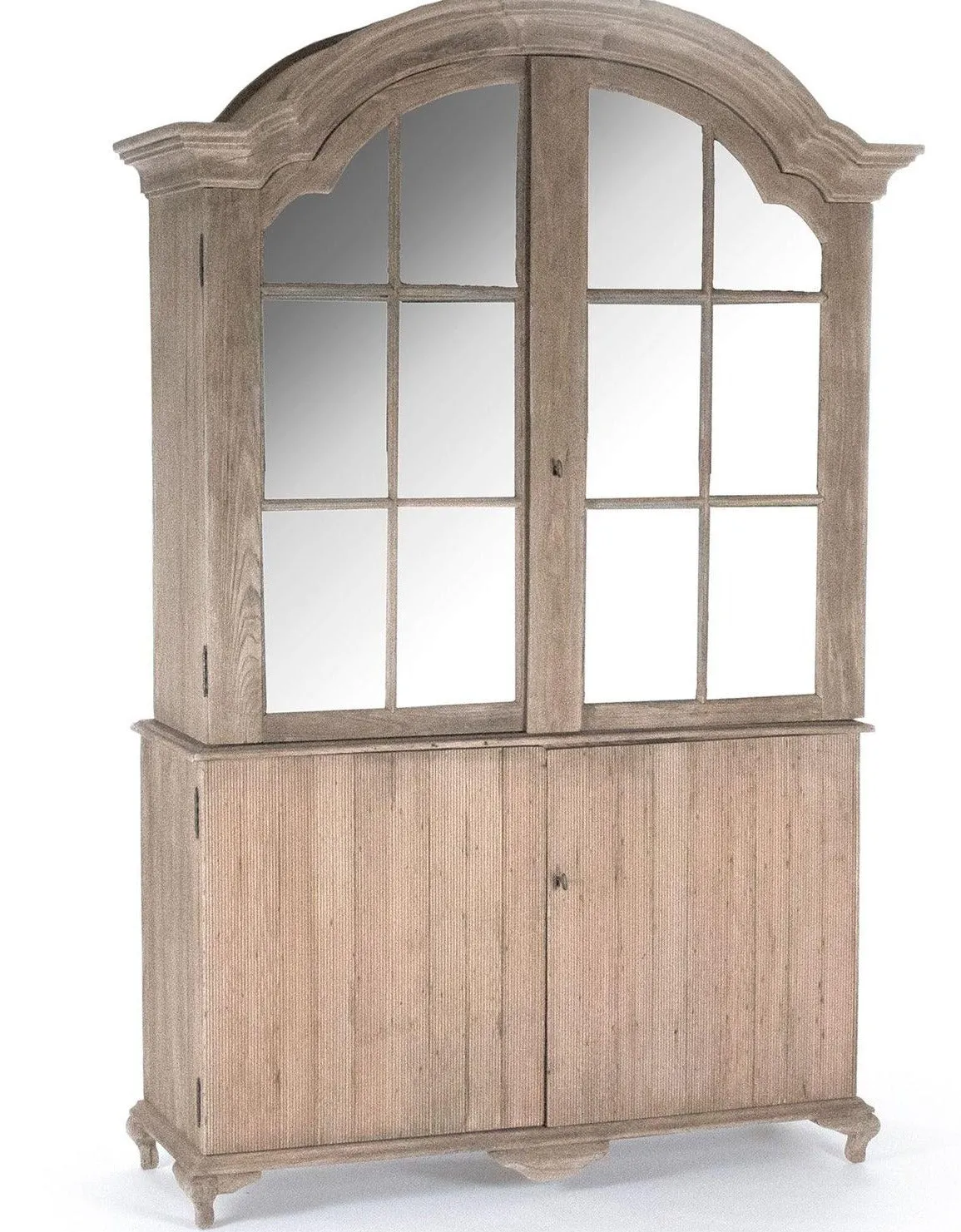 Arched French Country Display Hutch