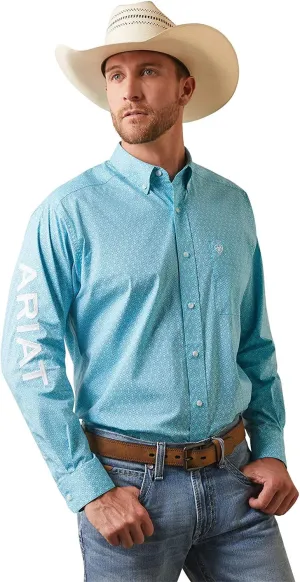 Ariat Men's Team Caiden Classic Fit Shirt, Gulfstream