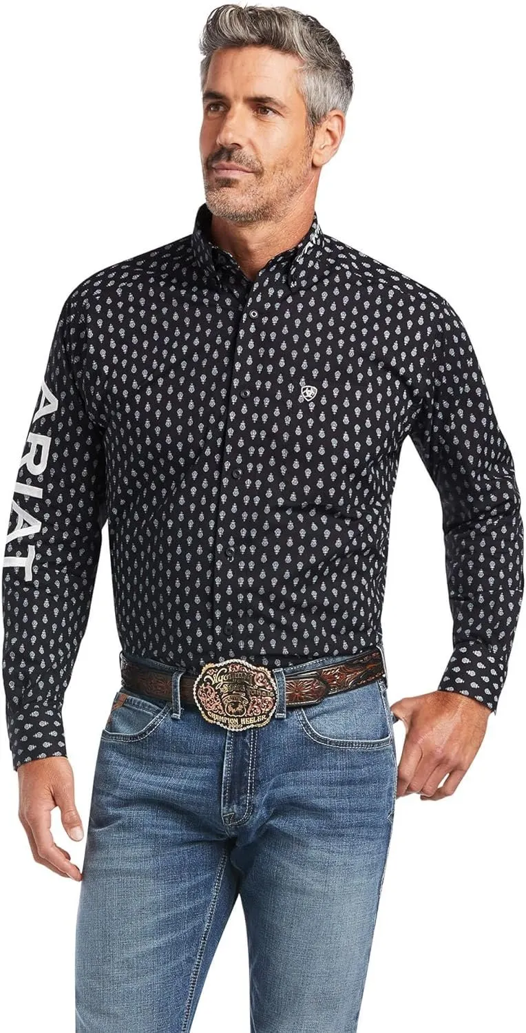 Ariat Men's Team Raine Classic Long Sleeve Shirt, Black