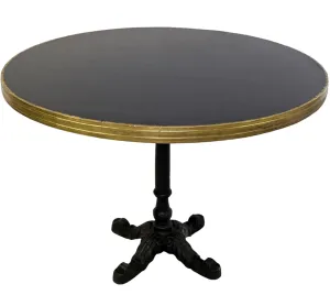 Avignon Hammered Iron Black Top Bistro Table