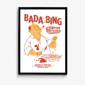 Bada Bing x UN:IK 'Snitches' Print - White