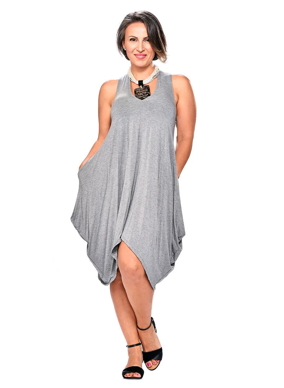 Bamboo Pocketed V-Neck Dress