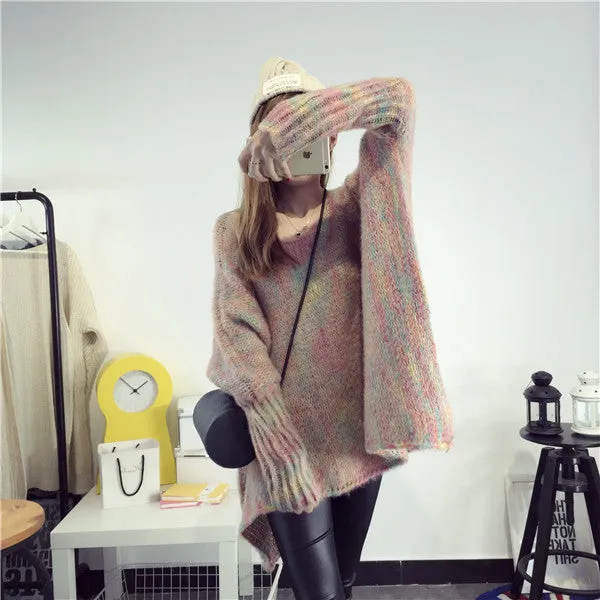 Bat Sleeve Cloak Loose Knitting Sweater