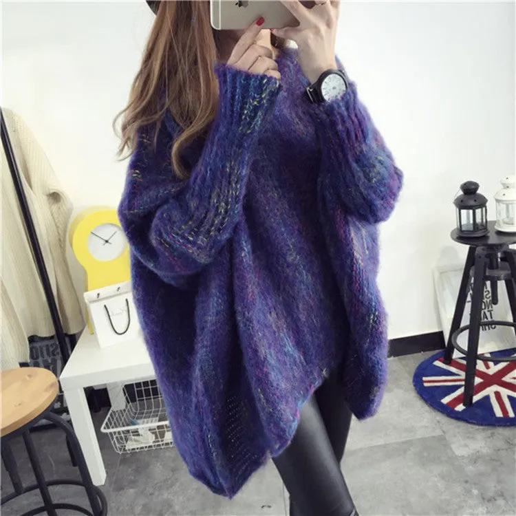 Bat Sleeve Cloak Loose Knitting Sweater