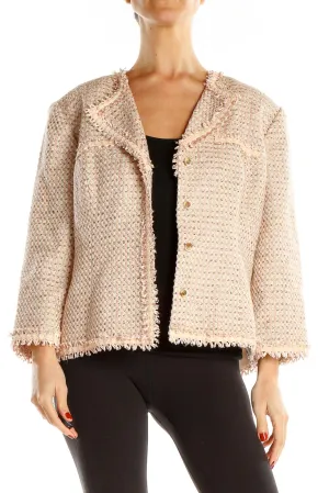 Beige Tweed Retro Jacket