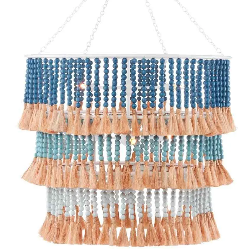 Blue Tiered Saint Barts Chandelier