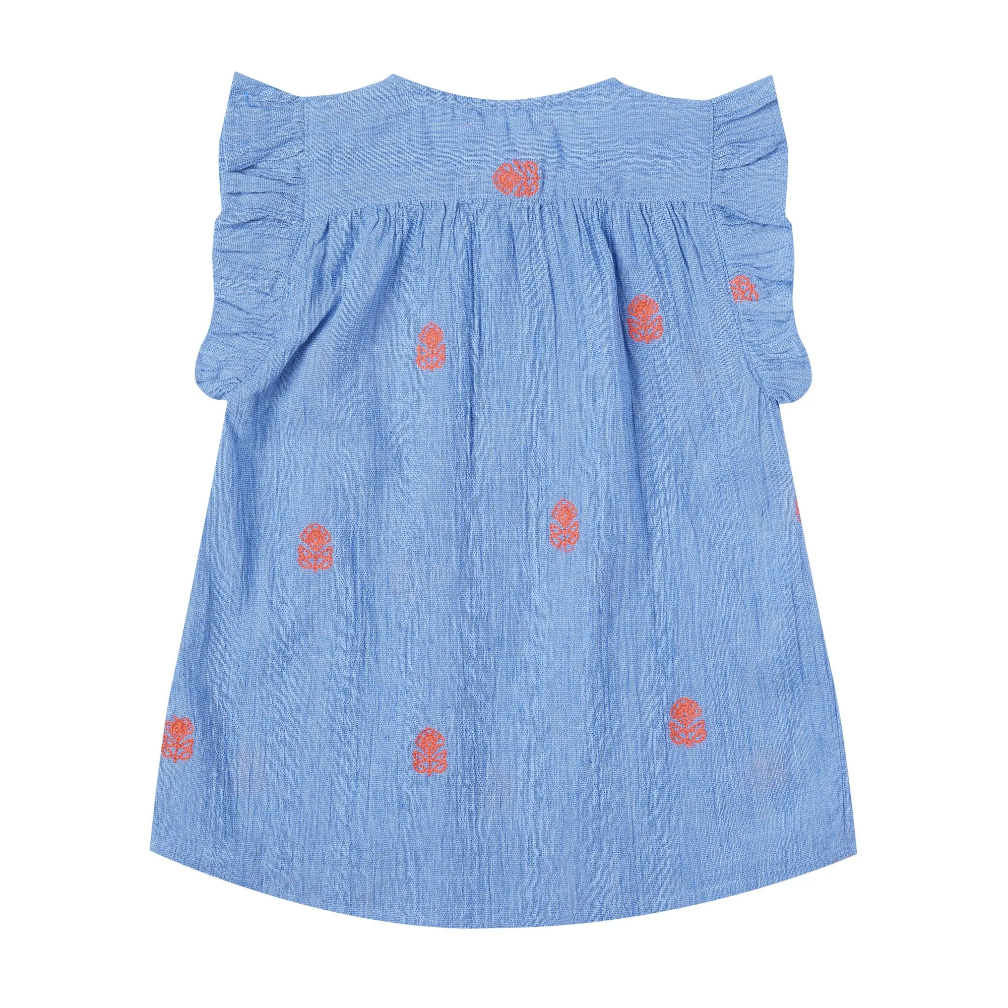 Bonheur du Jour Paris Cocotier Baby   Girl Blouse Blue