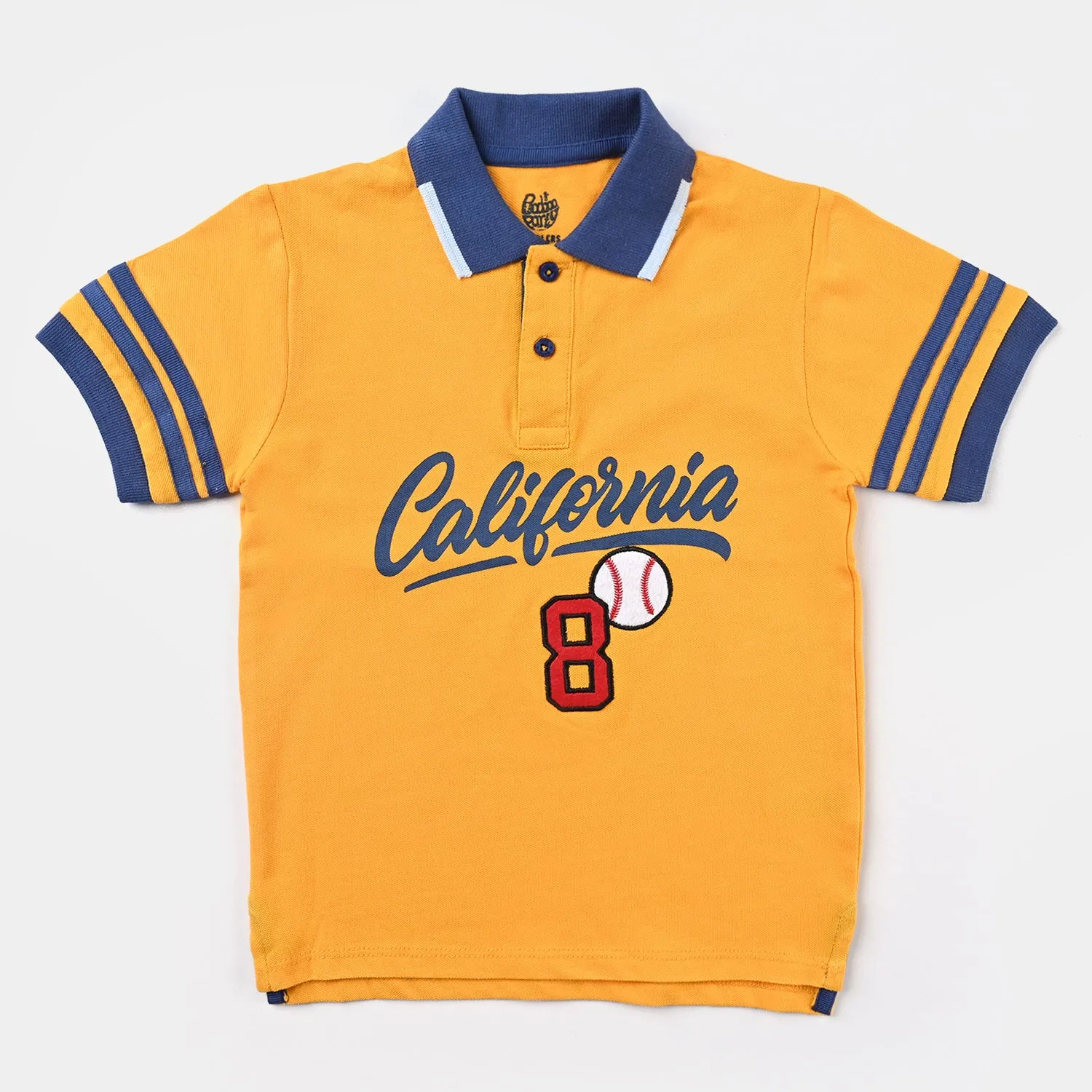 Boys Cotton PK Polo California-Citrus