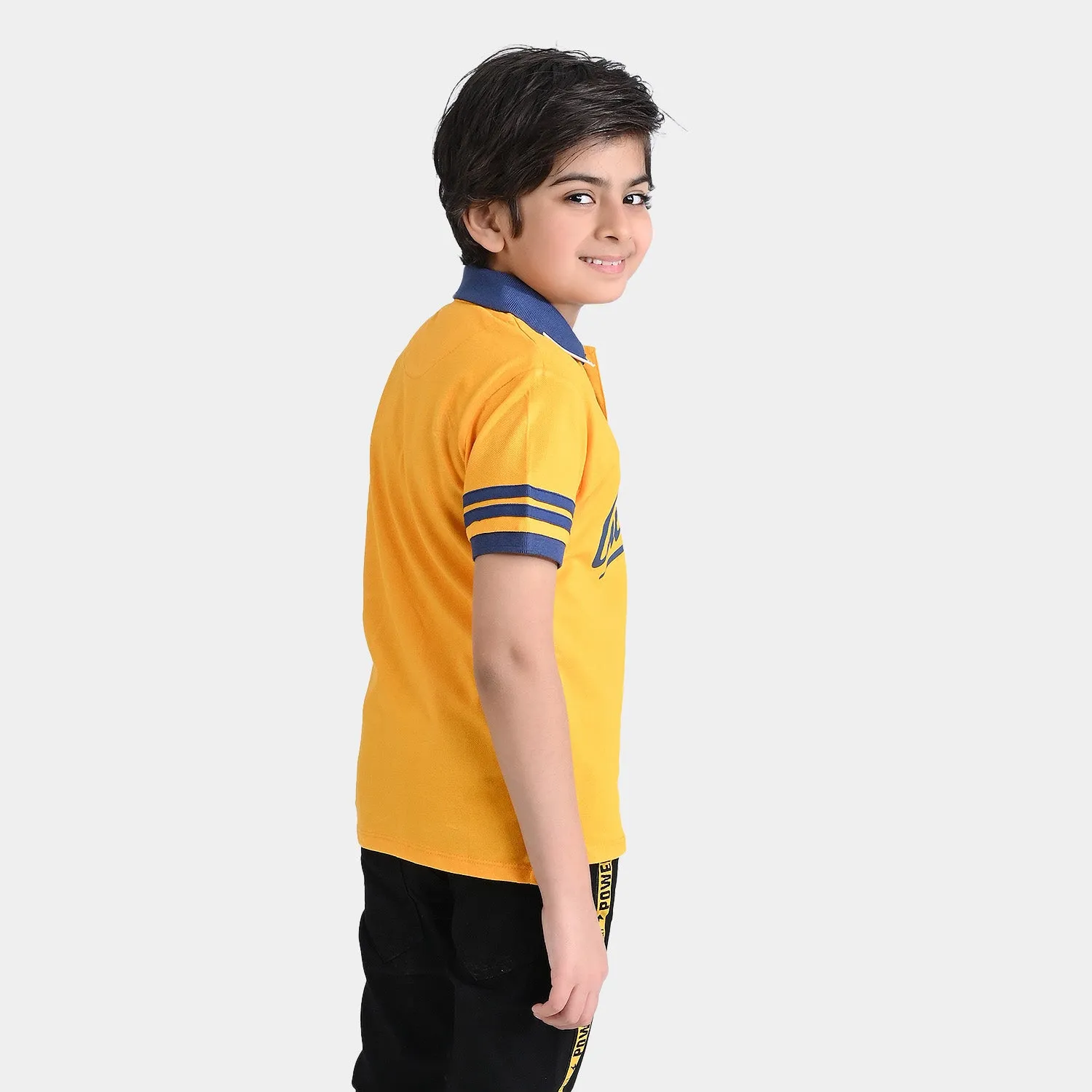 Boys Cotton PK Polo California-Citrus