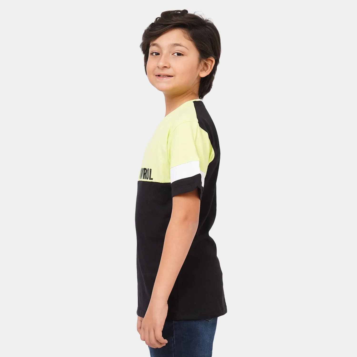 Boys Cotton T-Shirt Loose Control - Sharp Green