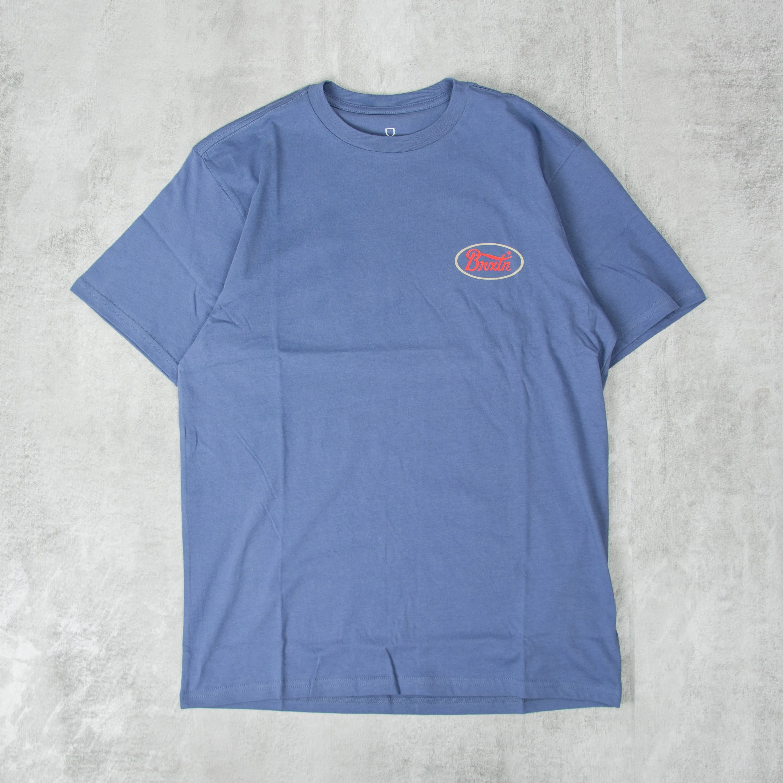 Brixton Parsons S/S Tee - Pacific Blue / Aloha Red