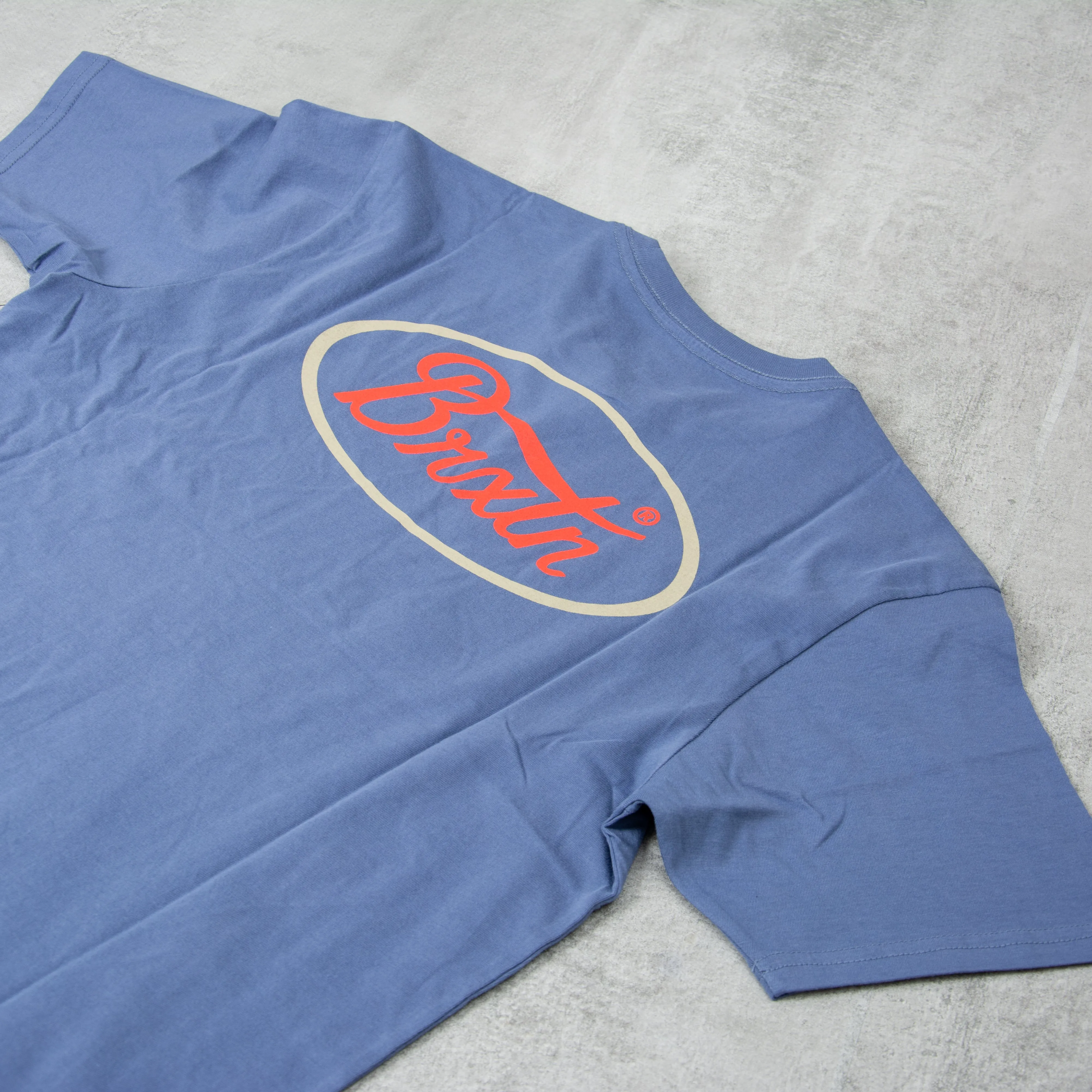 Brixton Parsons S/S Tee - Pacific Blue / Aloha Red