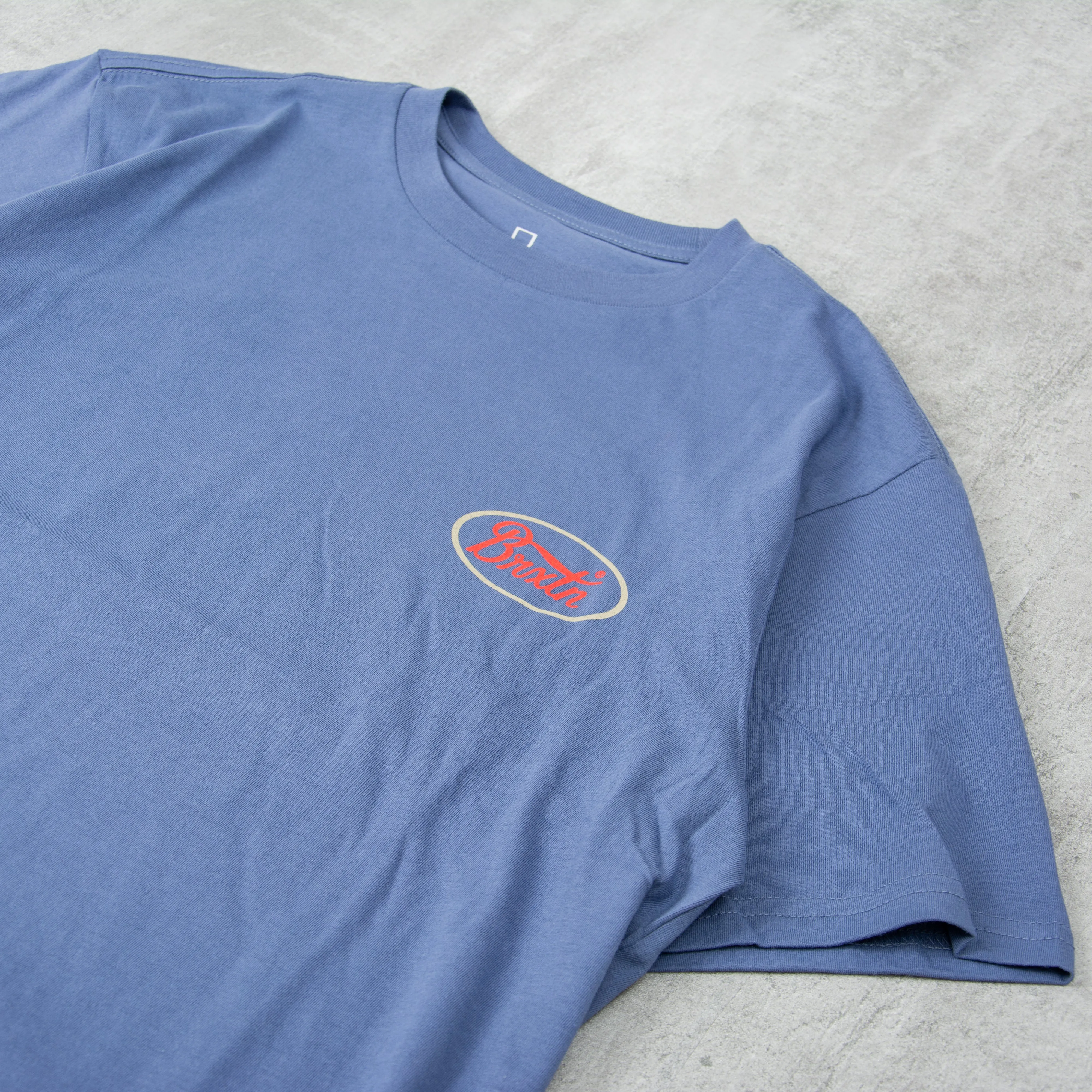 Brixton Parsons S/S Tee - Pacific Blue / Aloha Red