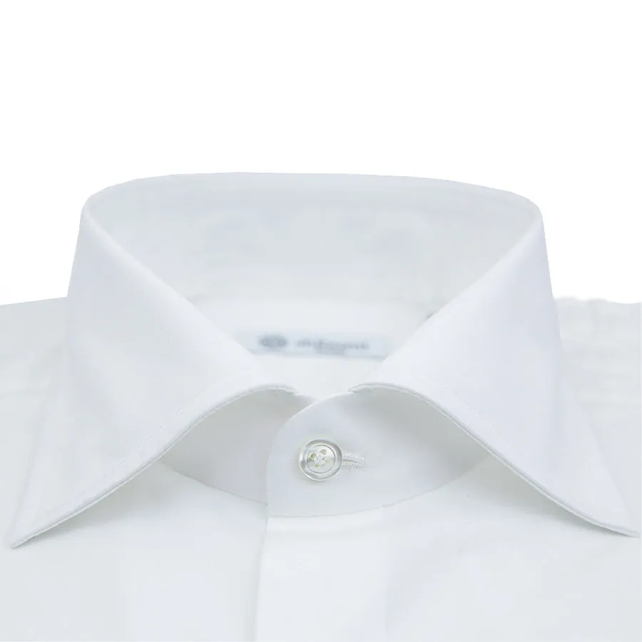 Broadcloth Semi Spread Shirt - White - Regular Fit