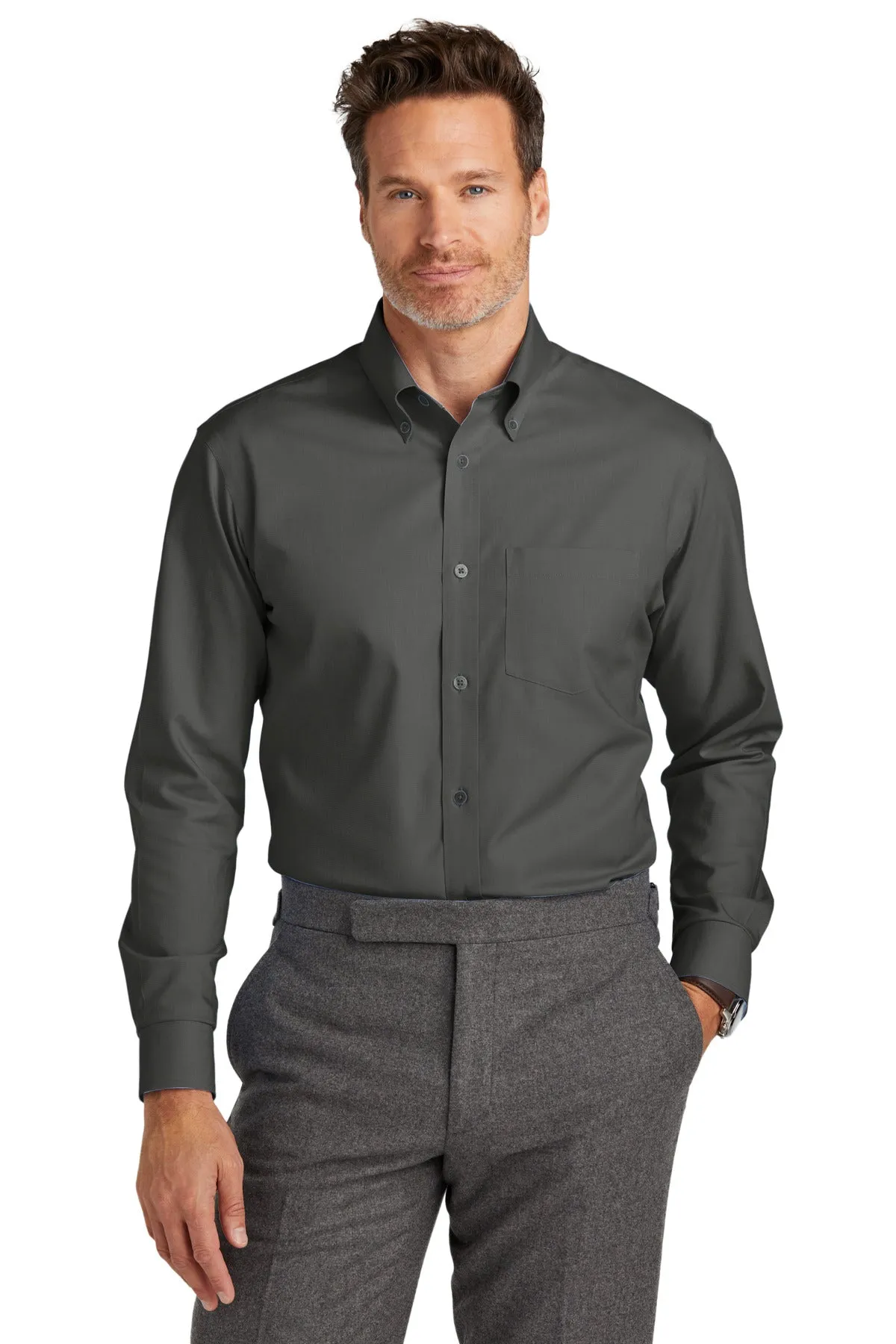 Brooks Brothers Wrinkle-Free Stretch Nailhead Shirt BB18002