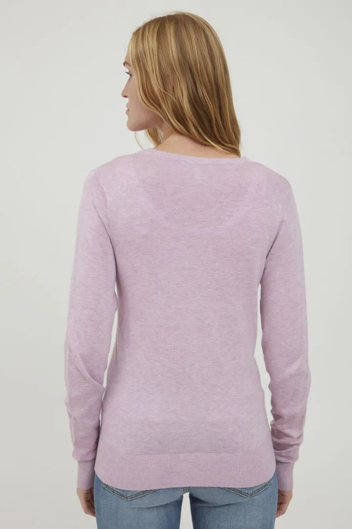 Byoung Bymmpimba V Neck Cardigan Mauve Mist