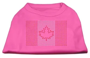 Canadian Flag Rhinestone Shirts Bright Pink M (12)