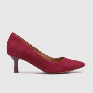 Carrie II Burgundy Suede