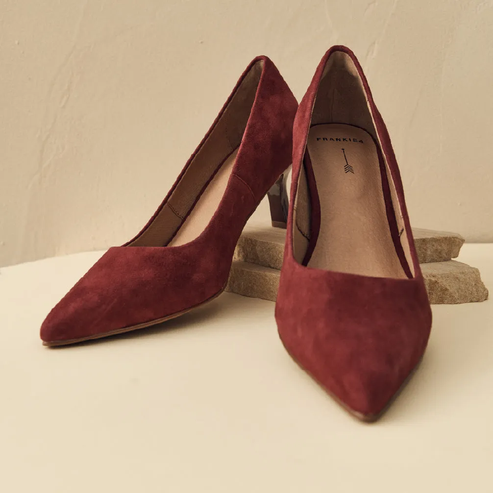 Carrie II Burgundy Suede