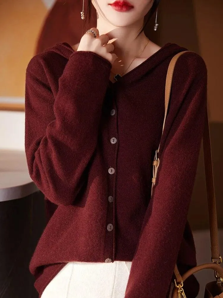 Cashmere Knitted Sweater Coat - 6 Colour Choice