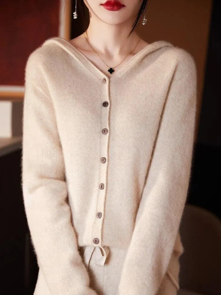 Cashmere Knitted Sweater Coat - 6 Colour Choice