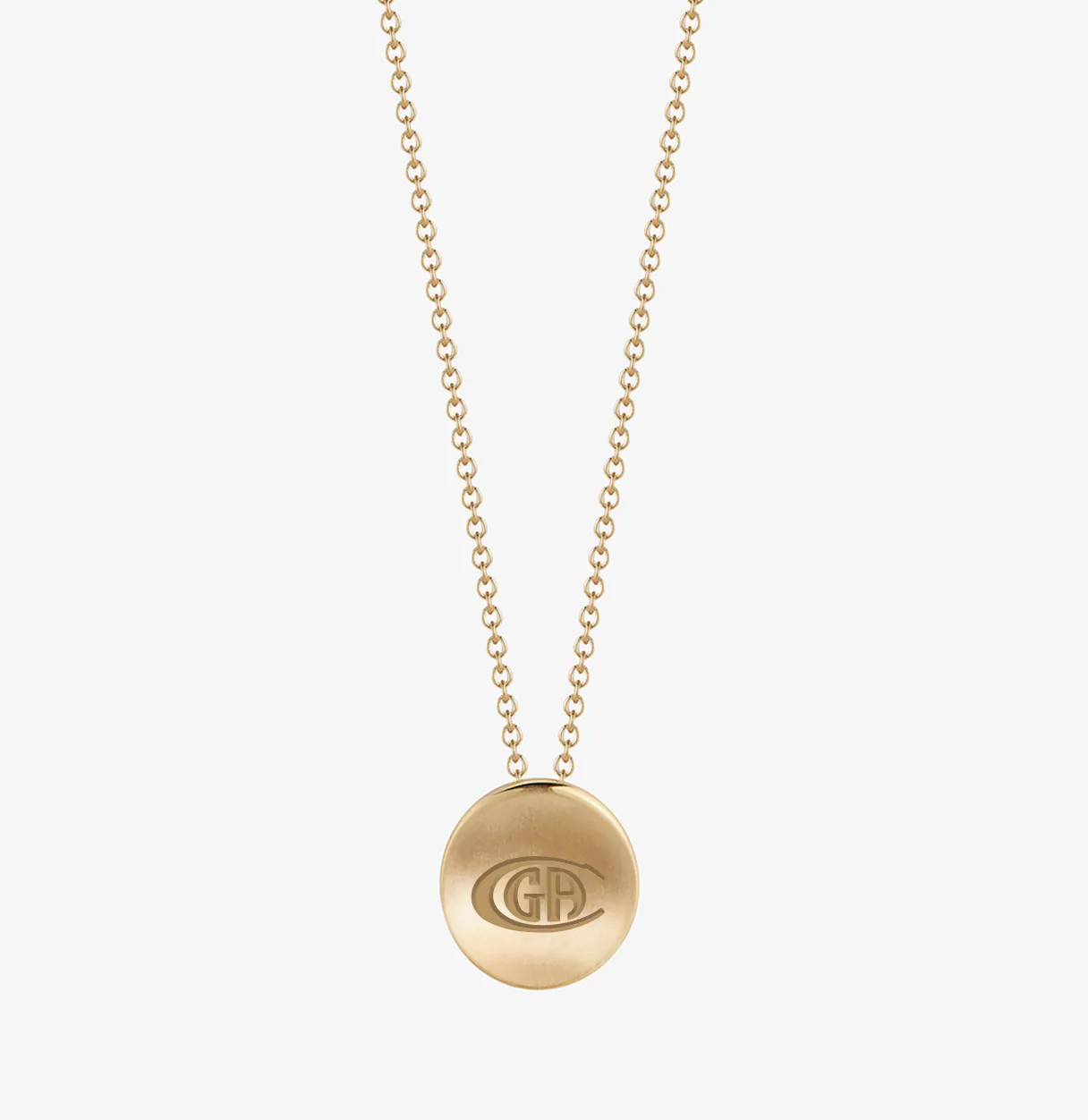 CGA Monogram Organic Petite Necklace - 14K Gold