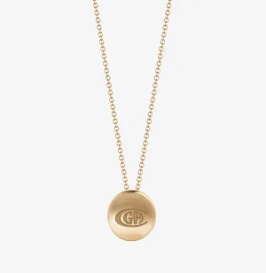 CGA Monogram Organic Petite Necklace - 14K Gold