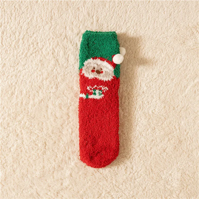 🎅Christmas Sale🎄 Coral Velvet Christmas Socks Padded Warm