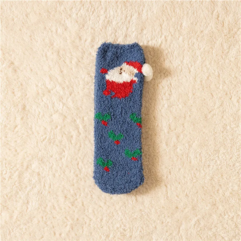 🎅Christmas Sale🎄 Coral Velvet Christmas Socks Padded Warm