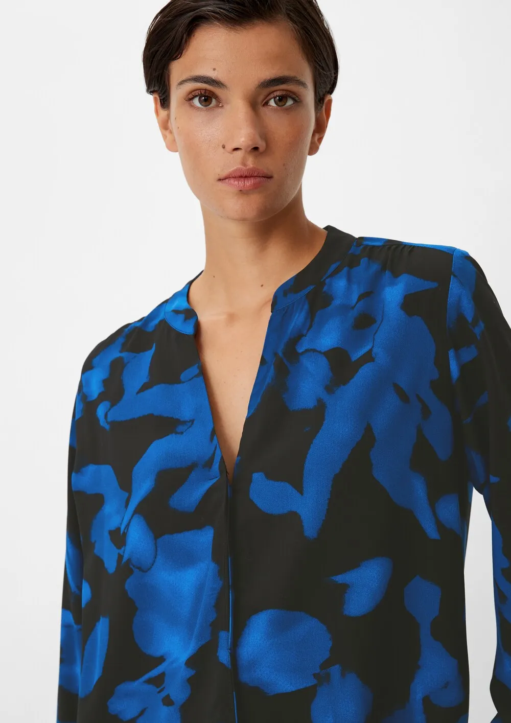 Comma blouse, royal blue/black