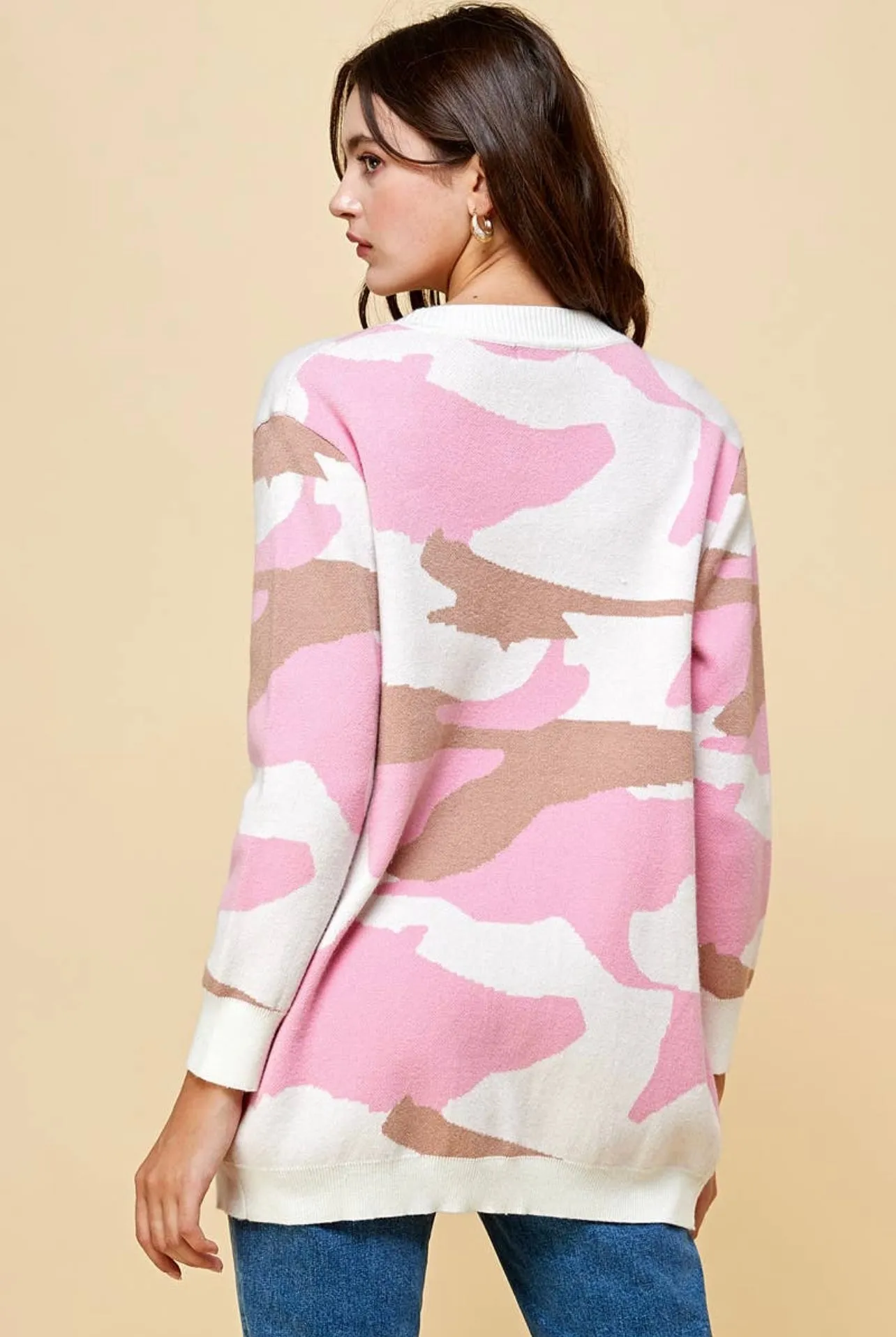 Enlighten Pink Camo Cardigan