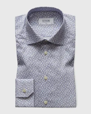 ETON 30137951125 BLUE PAISLEY SLIM SC SHIRT