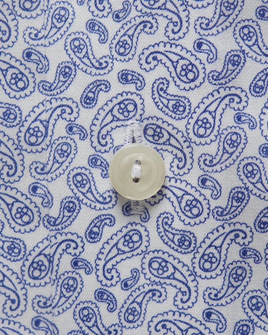 ETON 30137951125 BLUE PAISLEY SLIM SC SHIRT