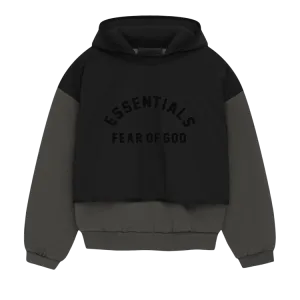 Fear Of God Essentials Fear of God Essentials Nylon Fleece Hooded 'Ink/Jet Black' Sweater, Black