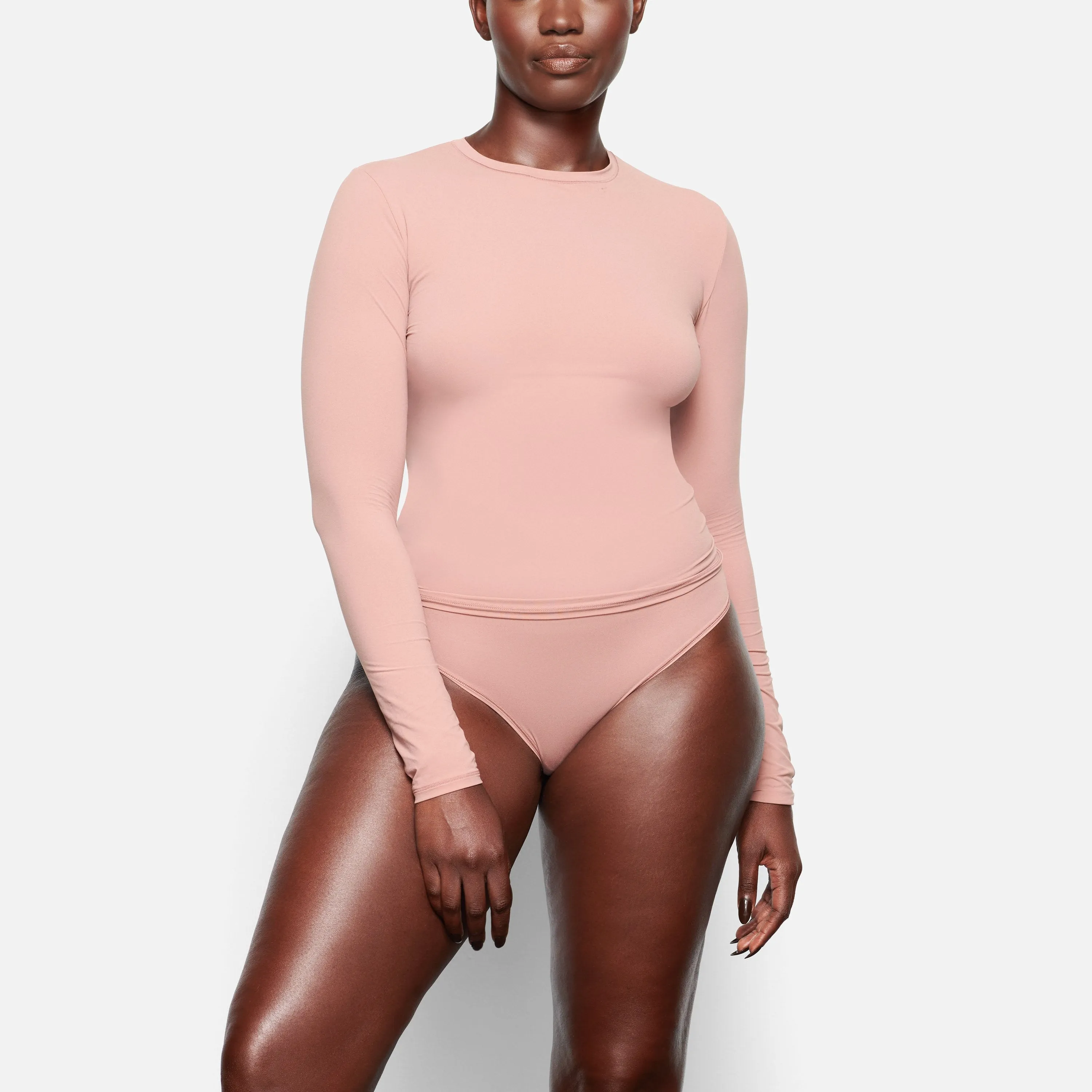 FITS EVERYBODY LONG SLEEVE T-SHIRT | ROSE CLAY