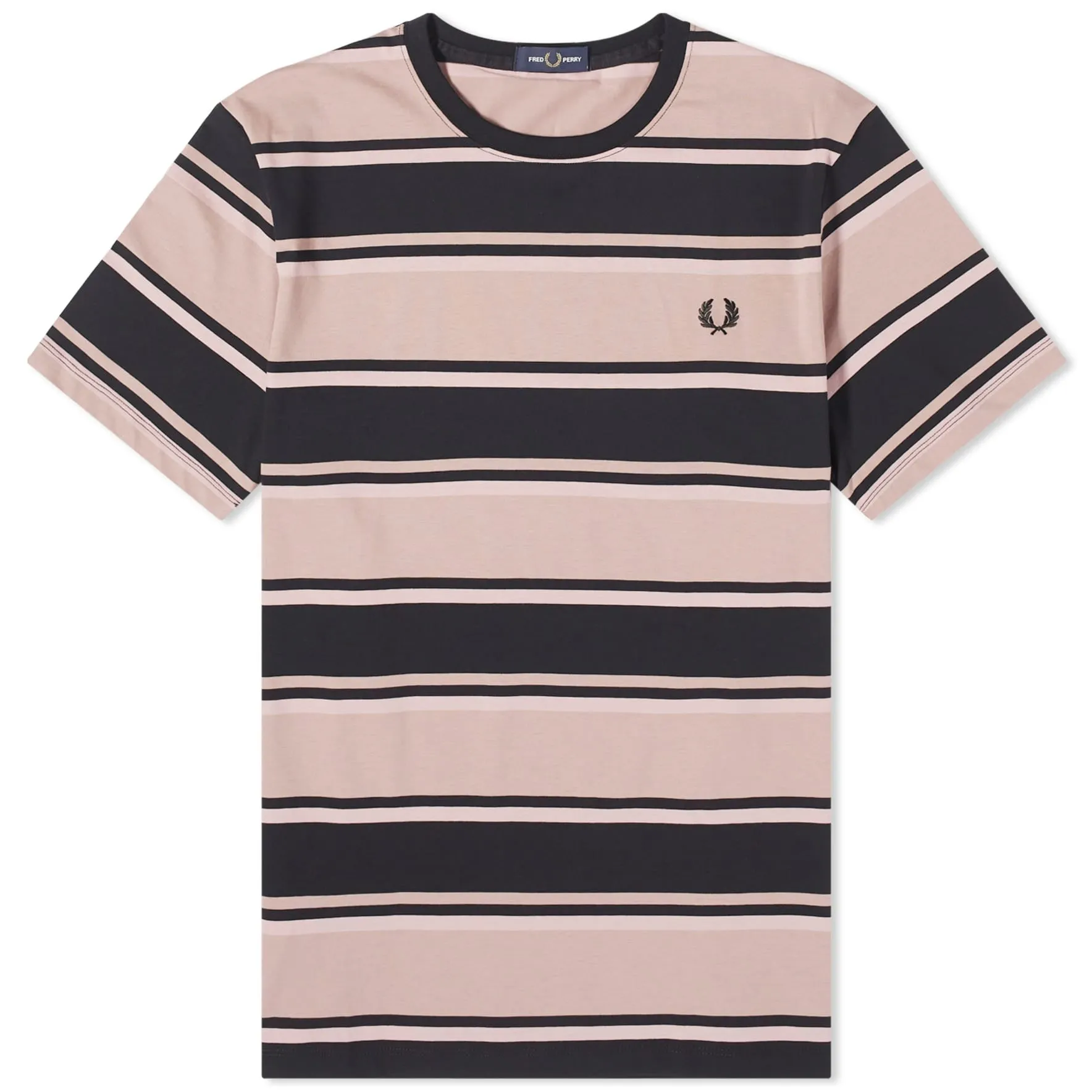 Fred Perry Bold Stripe T-Shirt, Pink/Black