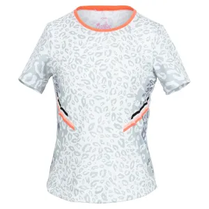 Girls' Cool Cat Short Sleeve Tennis Top Orange Glow