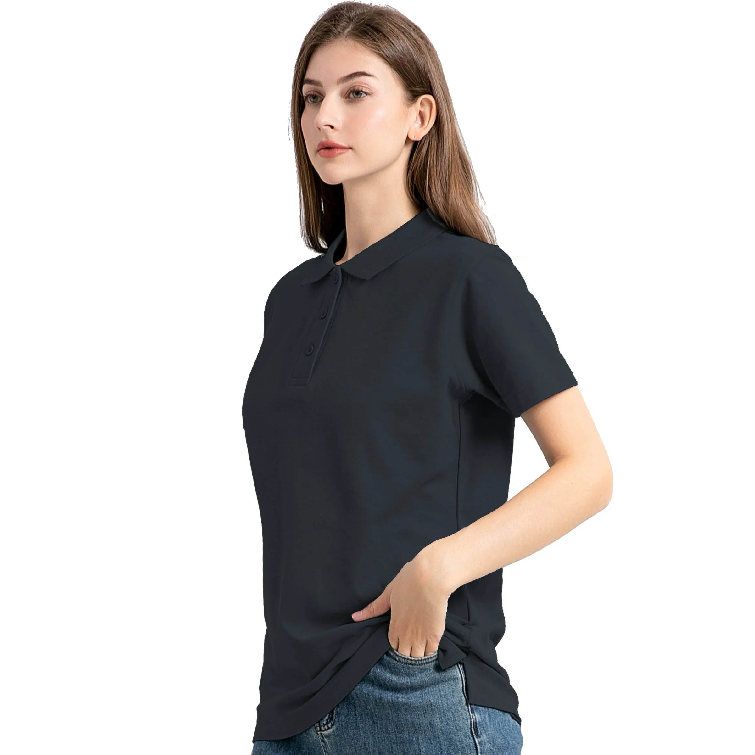 ISUSI Everyday Ladies Polo Shirts, Cotton Blend, UPF 30 