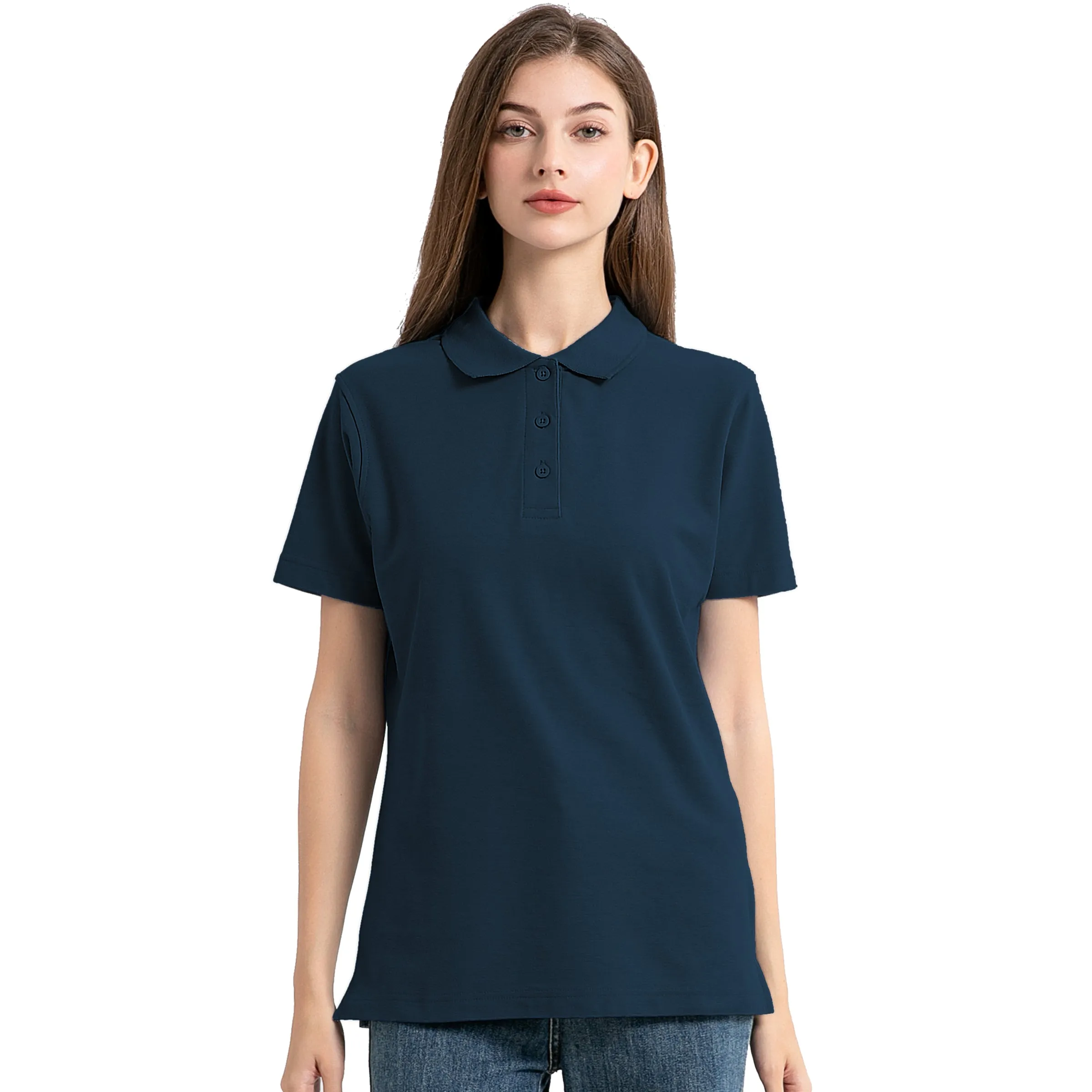 ISUSI Everyday Ladies Polo Shirts, Cotton Blend, UPF 30 