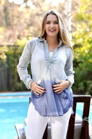 Jovie Ombre Cotton Tunic Top