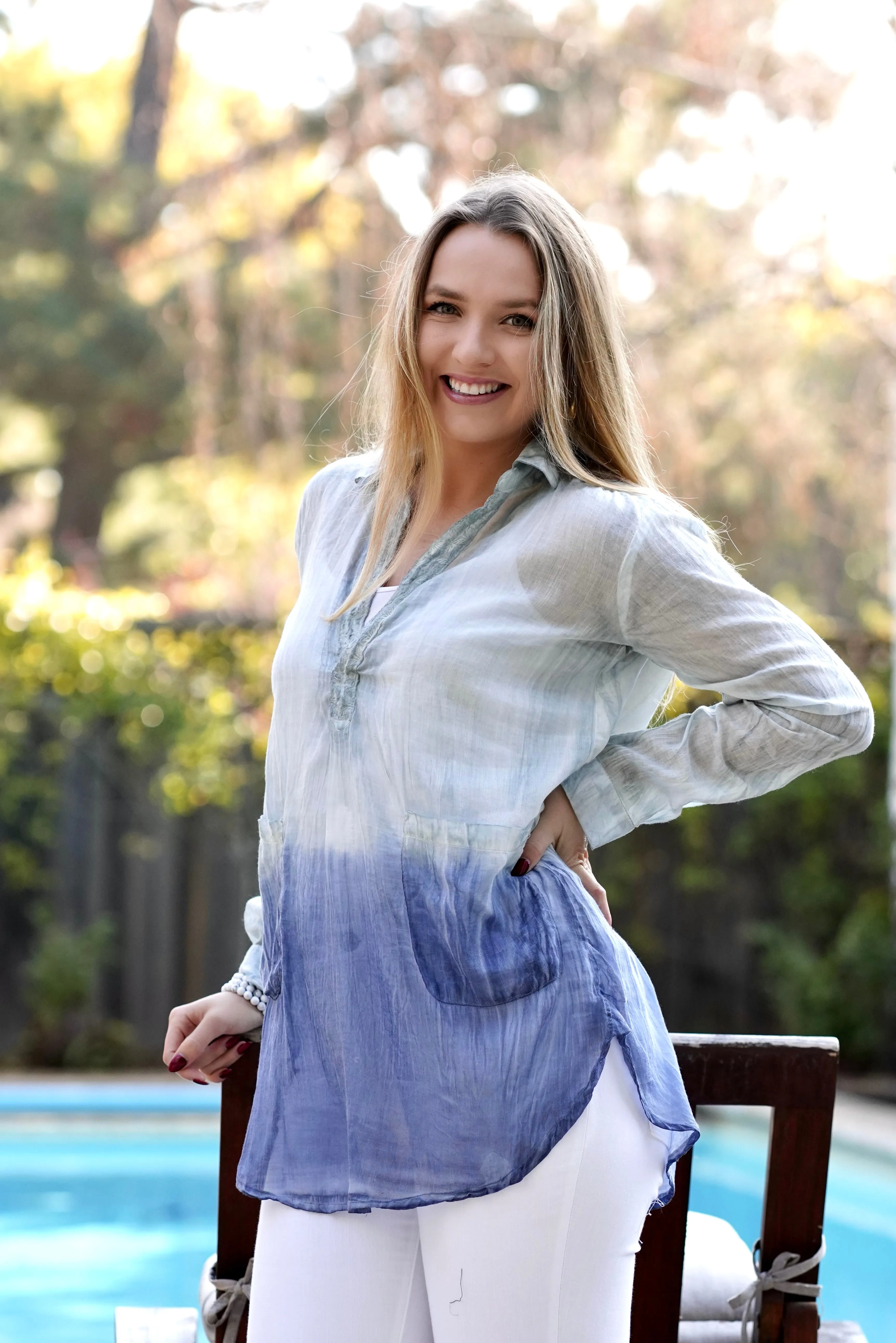 Jovie Ombre Cotton Tunic Top