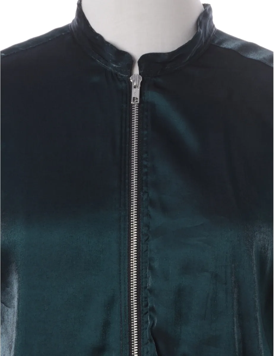 Label Blouse Drak Green Bomber