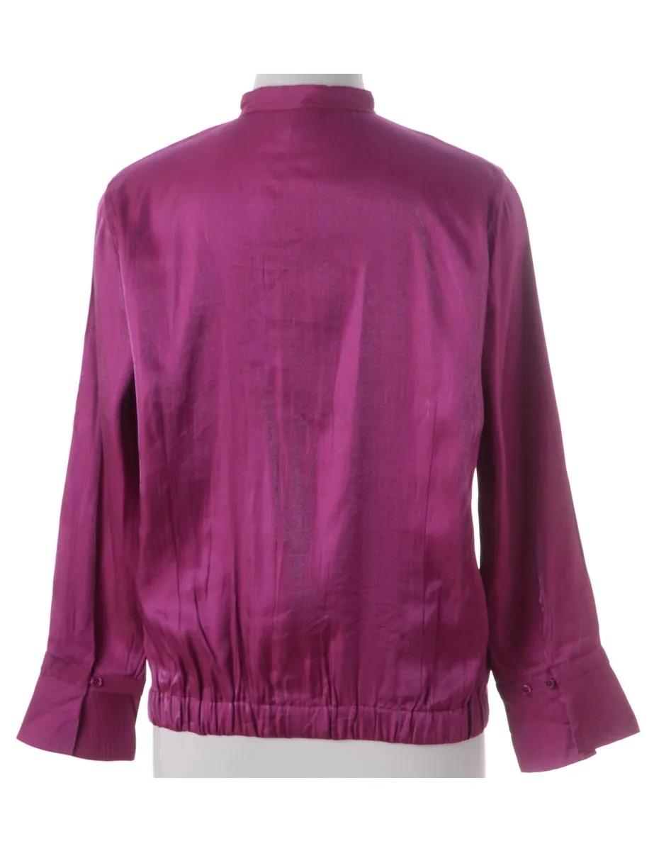 Label Magenta Blouse Bomber