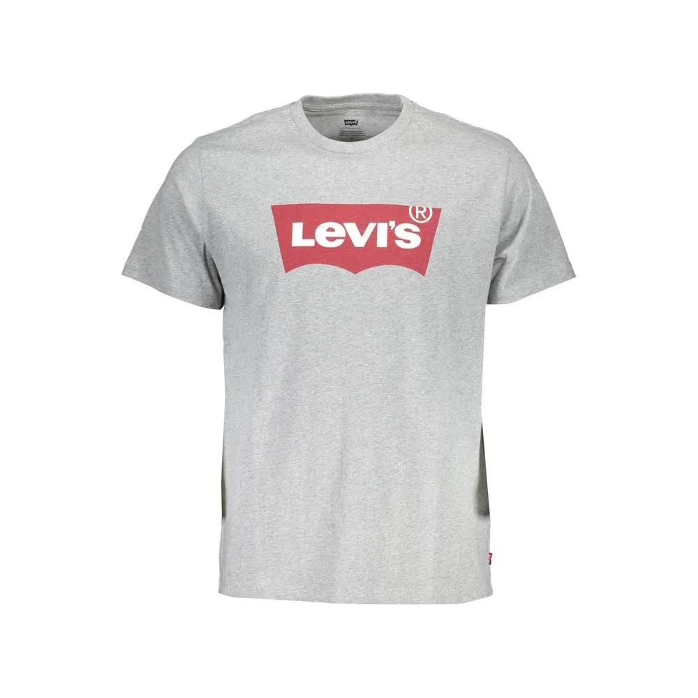 Levi's Gray Cotton Men T-Shirt