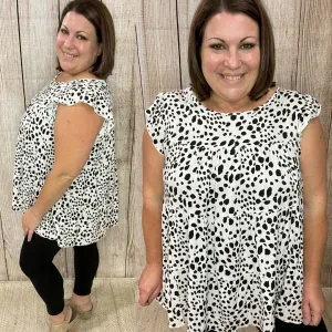 Madelyn Animal Print Tiered Tunic