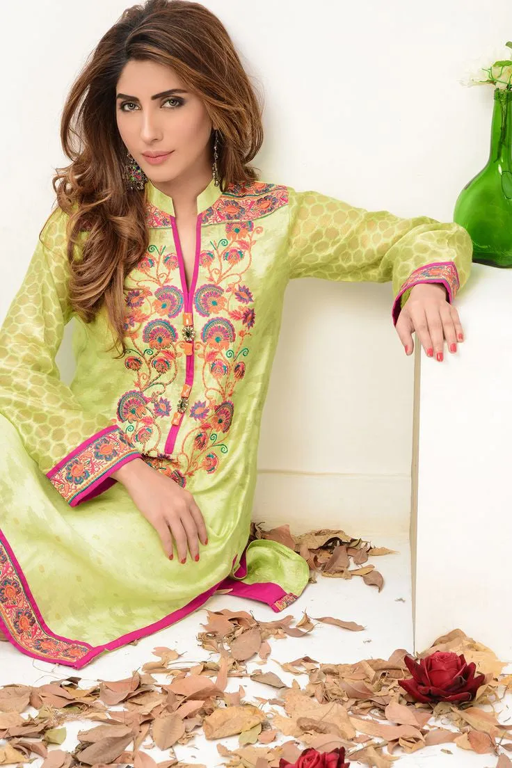 Mahwish & Farishtay Silk Cotton Net Tunics - MF03