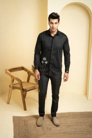 Men's Black Color Atore Full Sleeves Shirt - Hilo Design